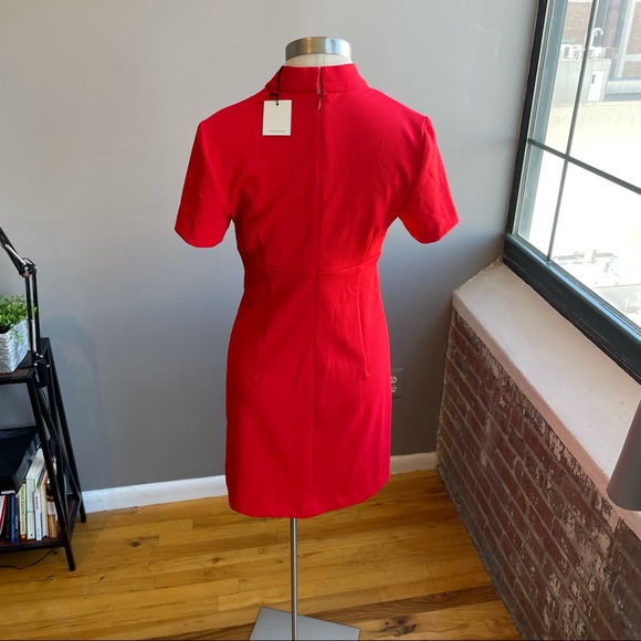 NWT- Trina Turk Campari Red Choker Dress, 6 - Picture 2 of 13